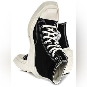 Converse Chuck 70s De‎ Luxe Wedge High Top 'Black' 8.5